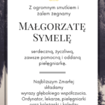 Kondolencje 🪻 Małgorzata Symela